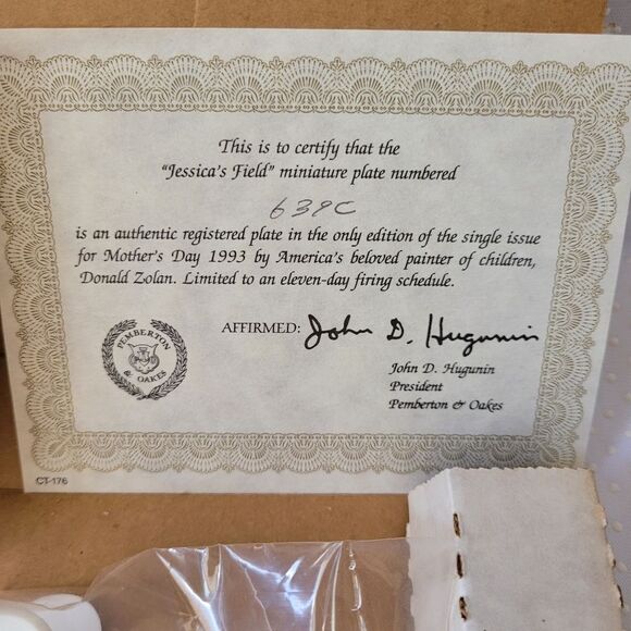 Rare Pemberton & Oaks "Jessica's Field" Vintage Mini Plate Collectible - Picture 4 of 5